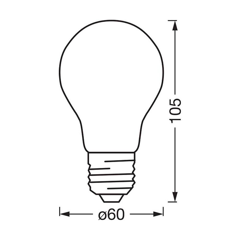 Symbolbild für Osram Smart+ Matter E27 Birne Fadenlampe Gold 6W 680lm - 824 Extra Warmweiß | Dimmbar - Via Smart