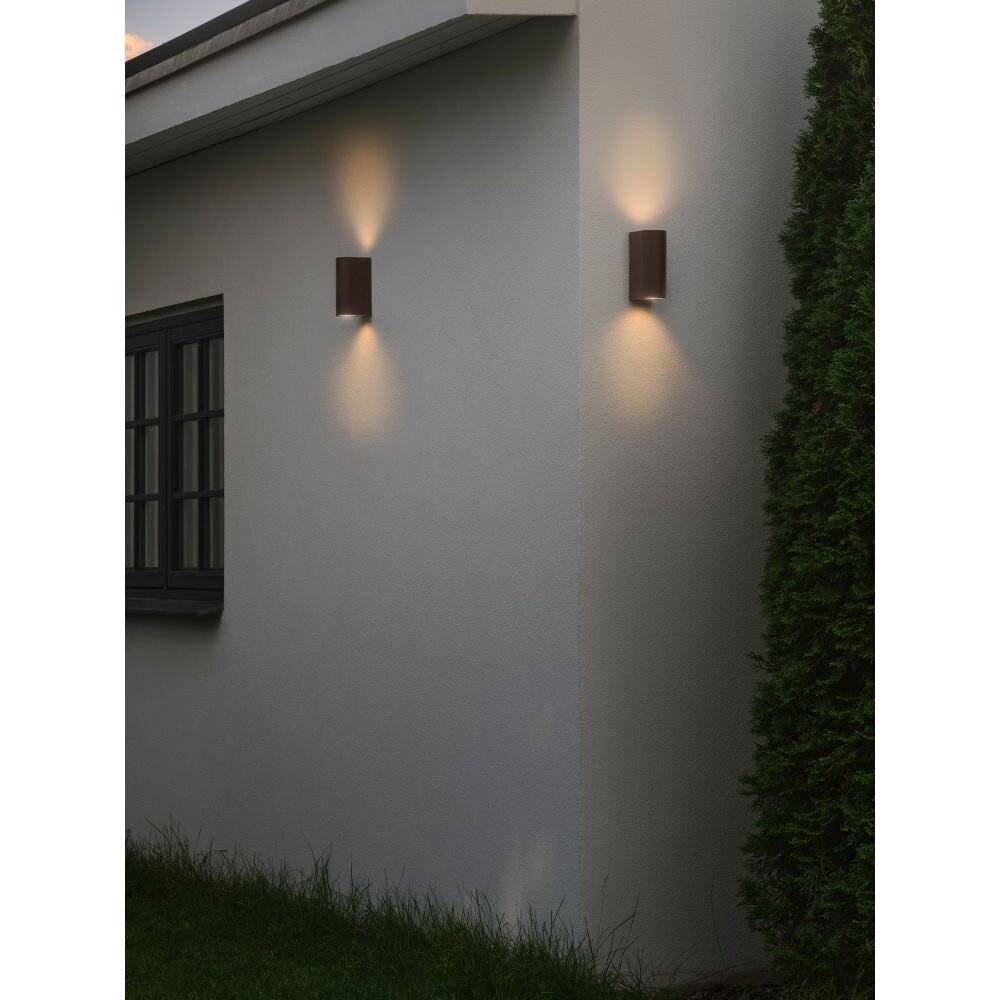 Preisbild für Nordlux Dion Wandleuchte Aluminium Rostig Up & Down | Geeignet für 2x GU10