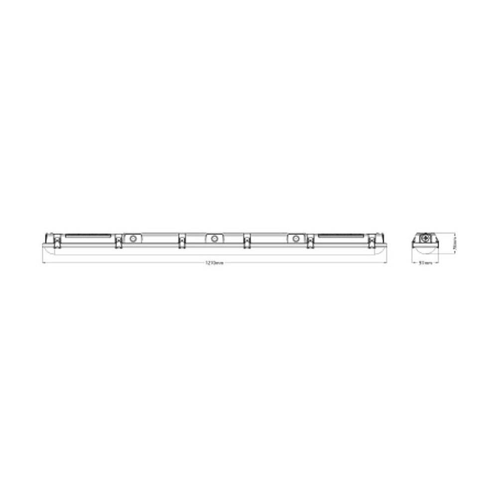 Preisbild für Ledvance LED Feuchtraumleuchte Feuchtigkeitsdicht Combo 32W 4800lm - 840-865 CCT | 120cm - Ersatz