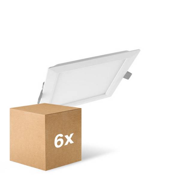 Mehrfachpackung 6x Ledvance LED Downlight Slim Quadrat SQ210 18W 1530lm 120D - 840 Kaltweiß