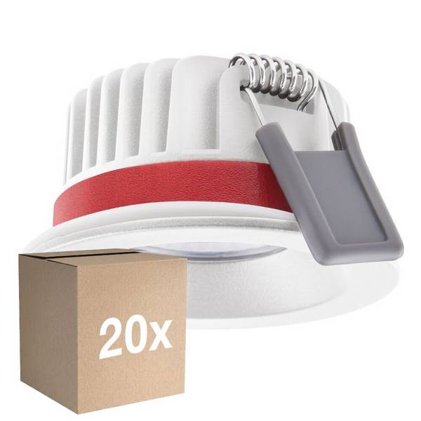 Mehrfachpackung 20x Ledvance LED SPOT FIRE RATED Aluminium 8W 720lm 36D - 940 Kaltweiß | Ausschni