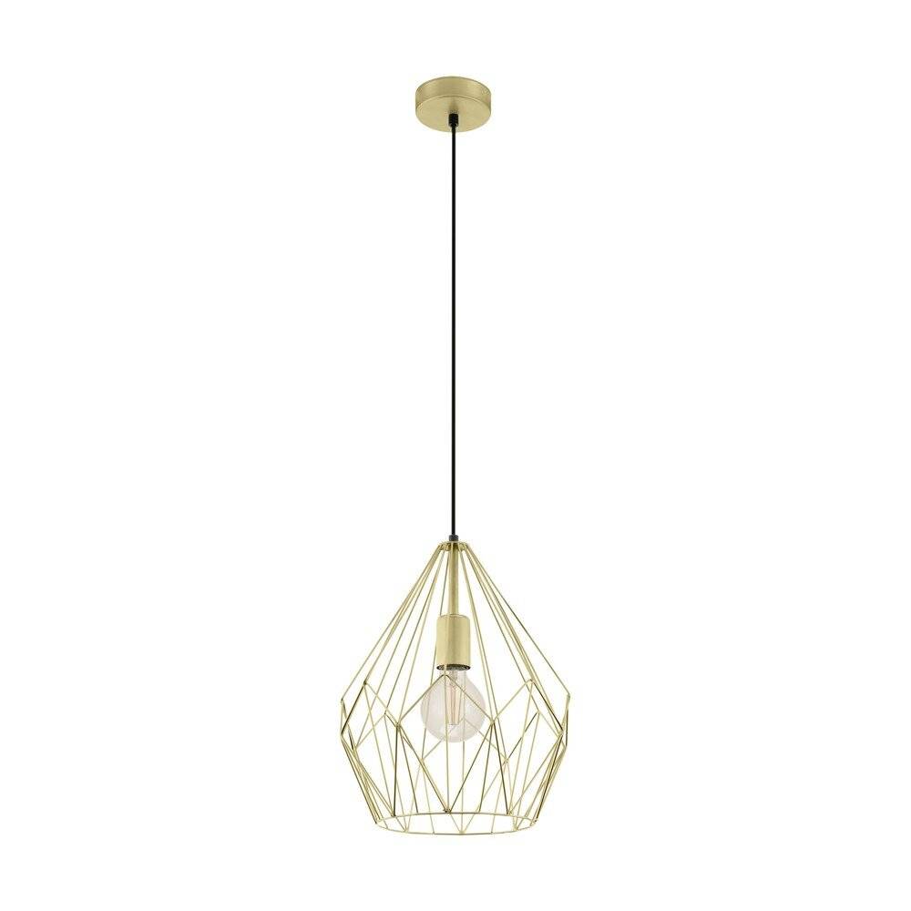 Eglo Pendelleuchte Carlton Stahl Gold | IP20 - Geeignet für 1x E27-0
