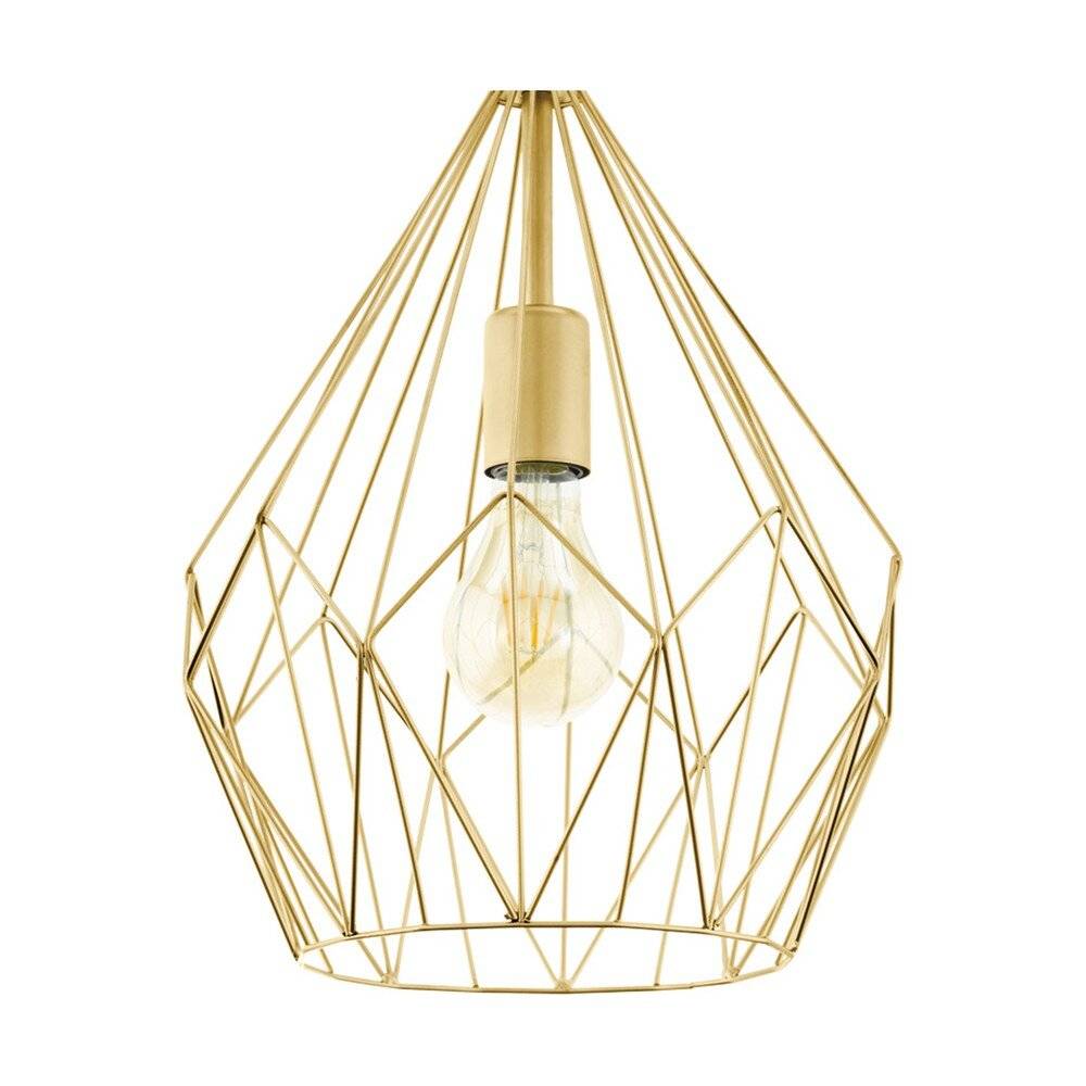 Preisbild für Eglo Pendelleuchte Carlton Stahl Gold | IP20 - Geeignet für 1x E27