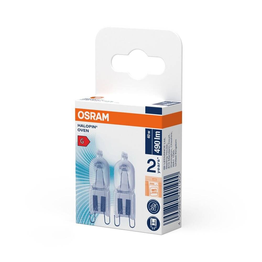 Preisbild für Osram Halopin Backofen G9 Capsule 40W 490lm - 927 Extra Warmweiß