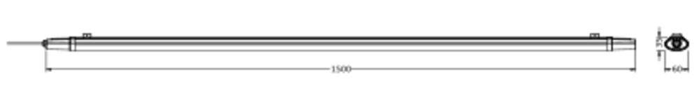 Preisbild für Ledvance LED Feuchtraumleuchte Feuchtigkeitsdicht Eco Slim 48W 5520lm - 865 | 150cm