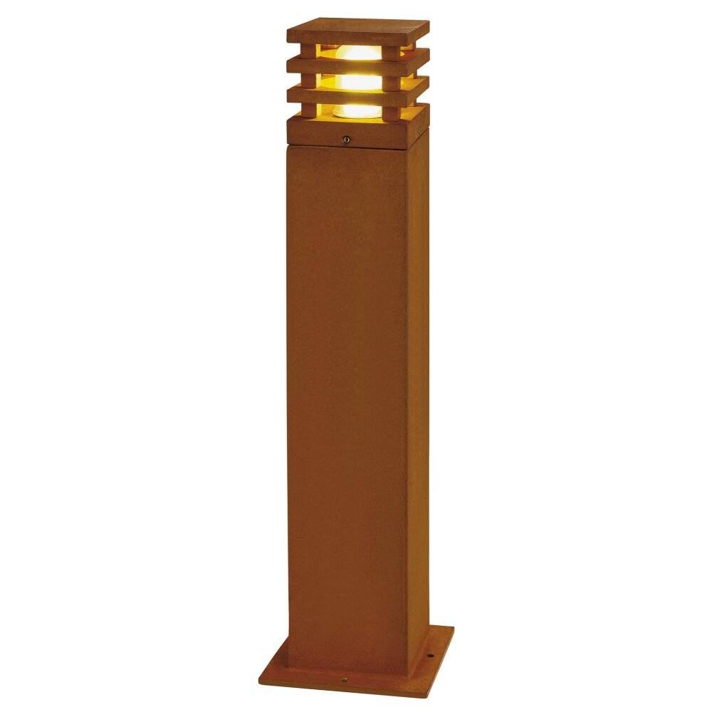 SLV Quadrat 70 Stehlampe Stahl Rostig Quadrat 9W 90lm - 830 Warmweiß | Außenbeleuchtung - IP55-2