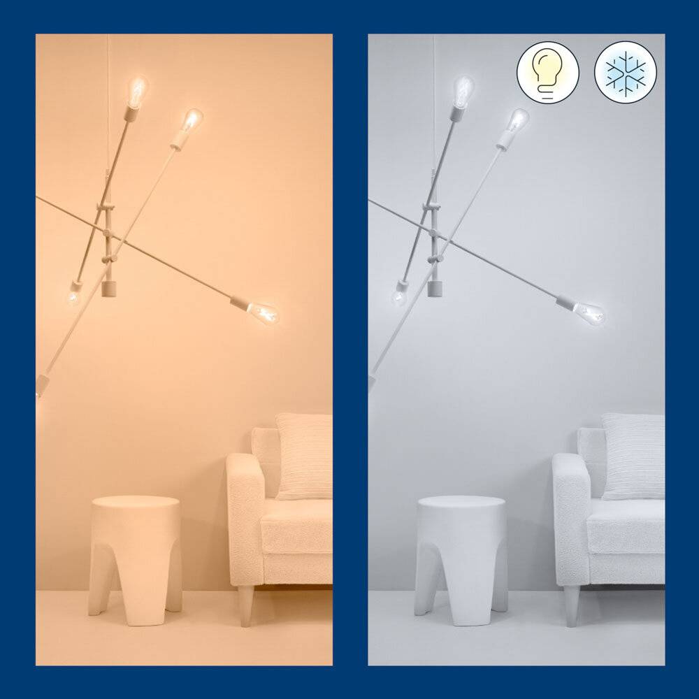 Symbolbild für Doppelpack 2x WiZ Smart LED E27 Edison Fadenlampe Gold 7W 640lm | Höchste Farbwiedergabe - Dimmba