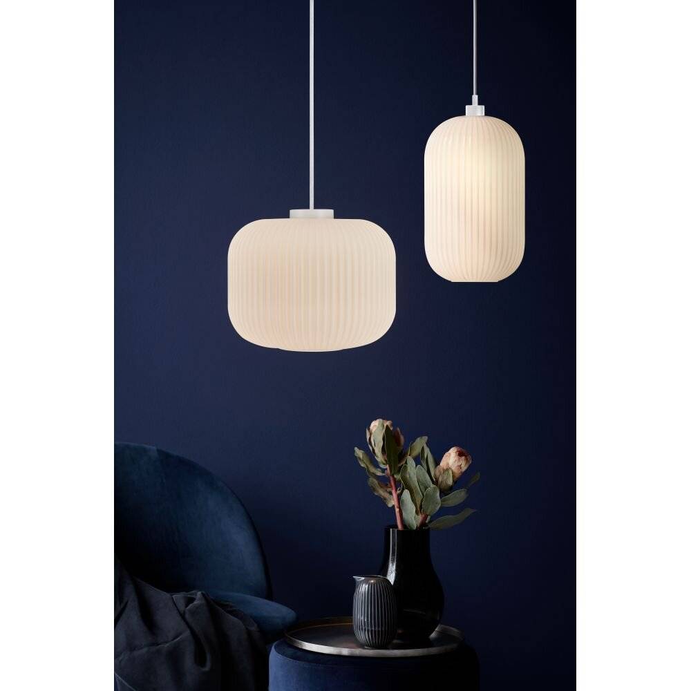 Preisbild für Nordlux Milford 30 Pendelleuchte Glas Weiß | Geeignet für 1x E27