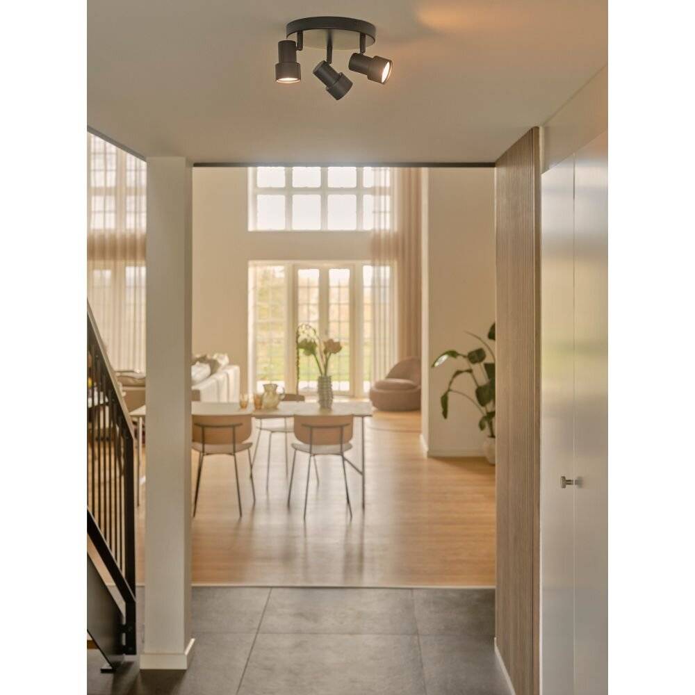 Preisbild für Nordlux Boston Deckenleuchte 3-rondel Metall Schwarz | Geeignet für 3x GU10