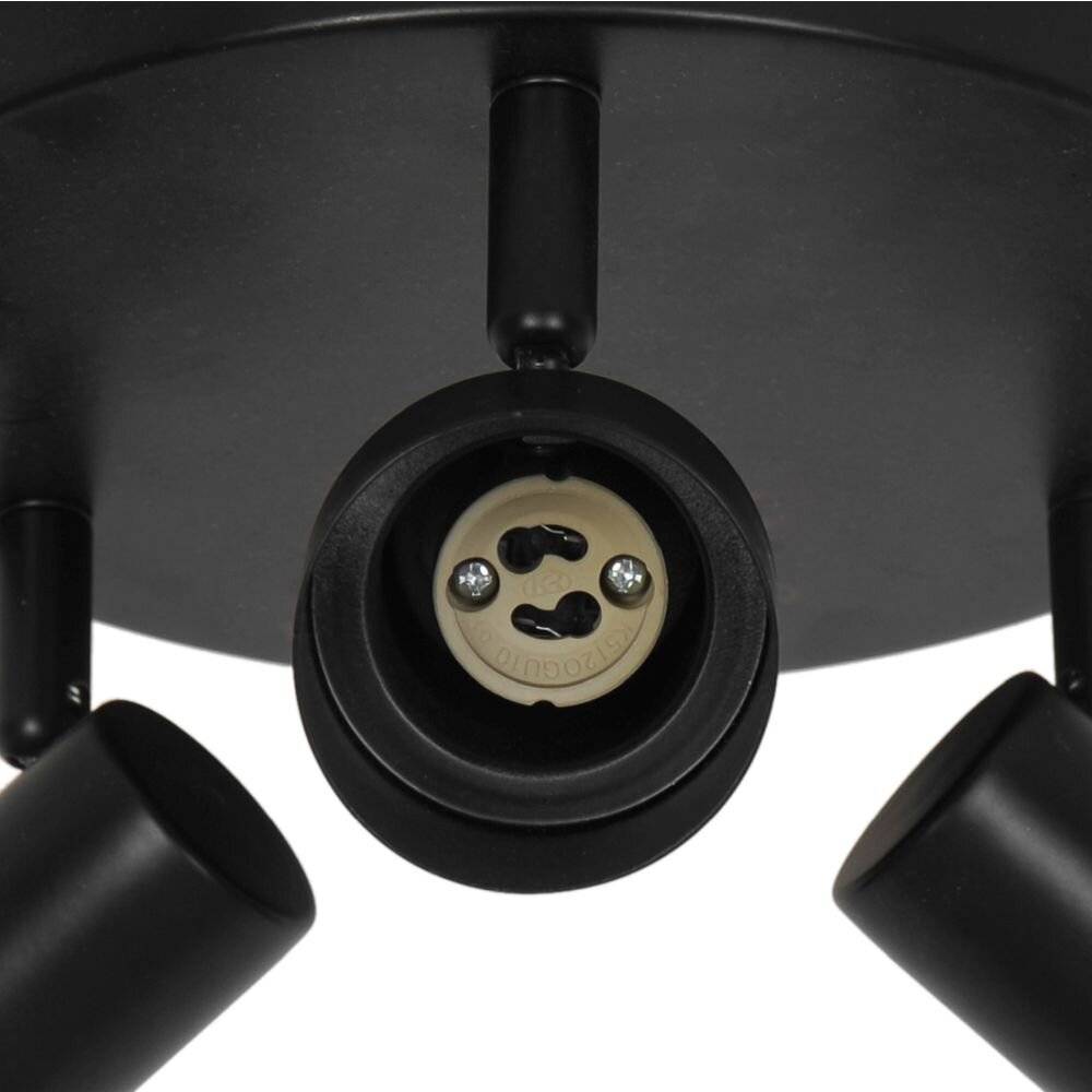 Symbolbild für Nordlux Boston Deckenleuchte 3-rondel Metall Schwarz | Geeignet für 3x GU10