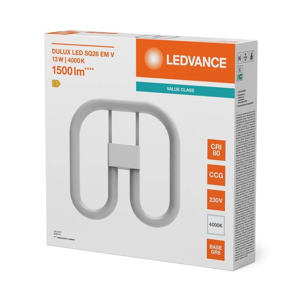 Symbolbild für Ledvance Dulux-SQ LED 13W - 840 Kaltweiß| 2-Pins - Ersatz Für 28W