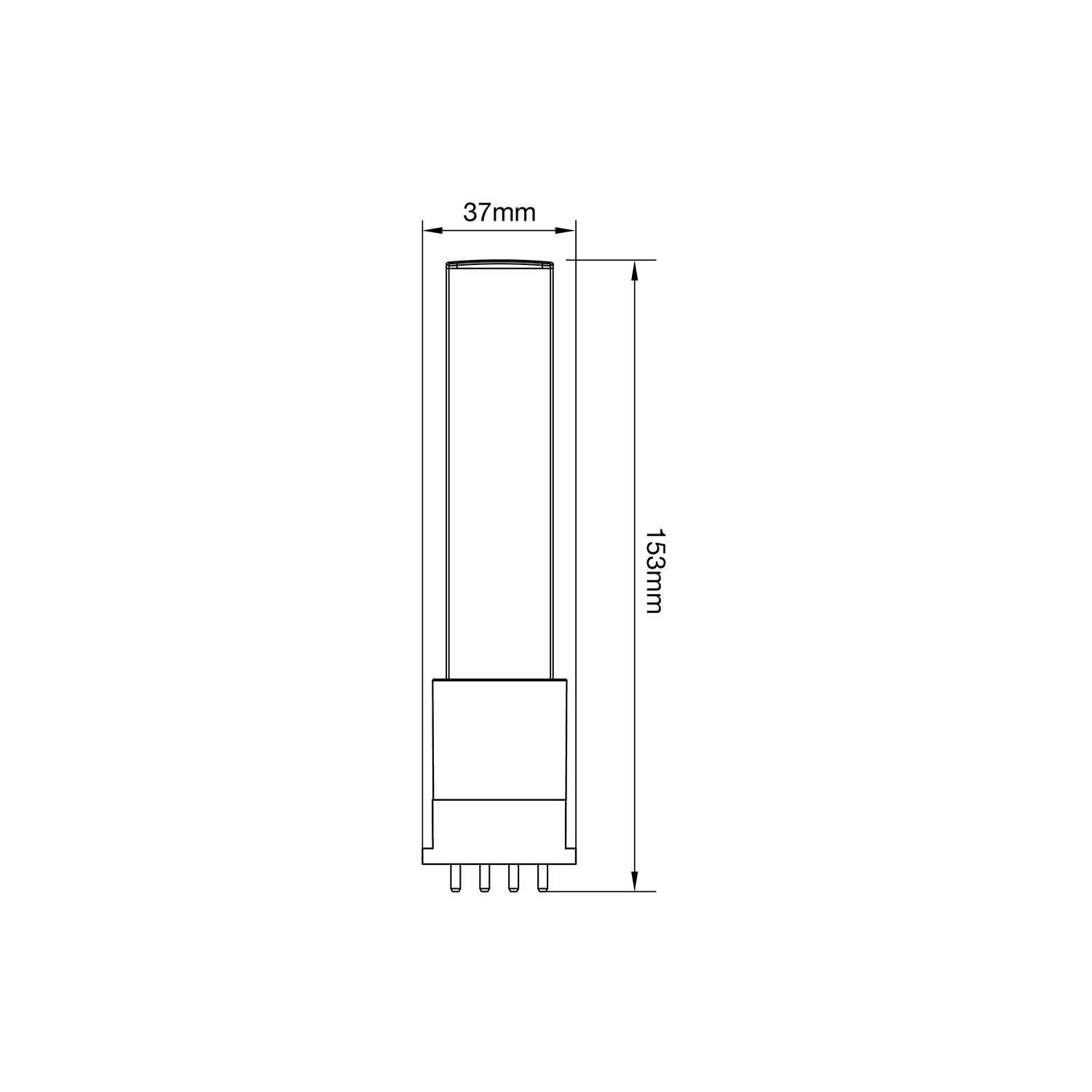 Preisbild für Noxion Lucent PL-S LED 4.3W - 840 Kaltweiß | 4-Pins - Ersatz Für 9W
