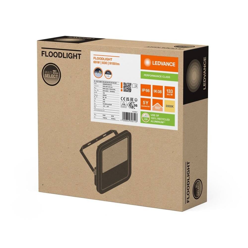 Preisbild für Ledvance LED-Fluter FL100P69W10KLM830..w