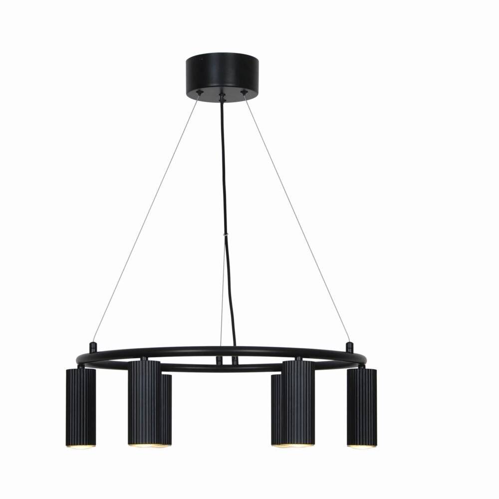 Nordlux Vico Pendelleuchte Aluminium und Metall Schwarz | 534mm - Geeignet für 6x GU10-0