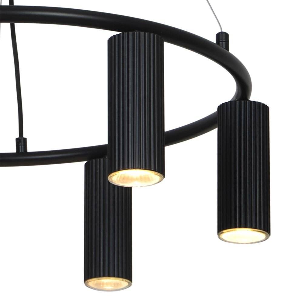Symbolbild für Nordlux Vico Pendelleuchte Aluminium und Metall Schwarz | 534mm - Geeignet für 6x GU10