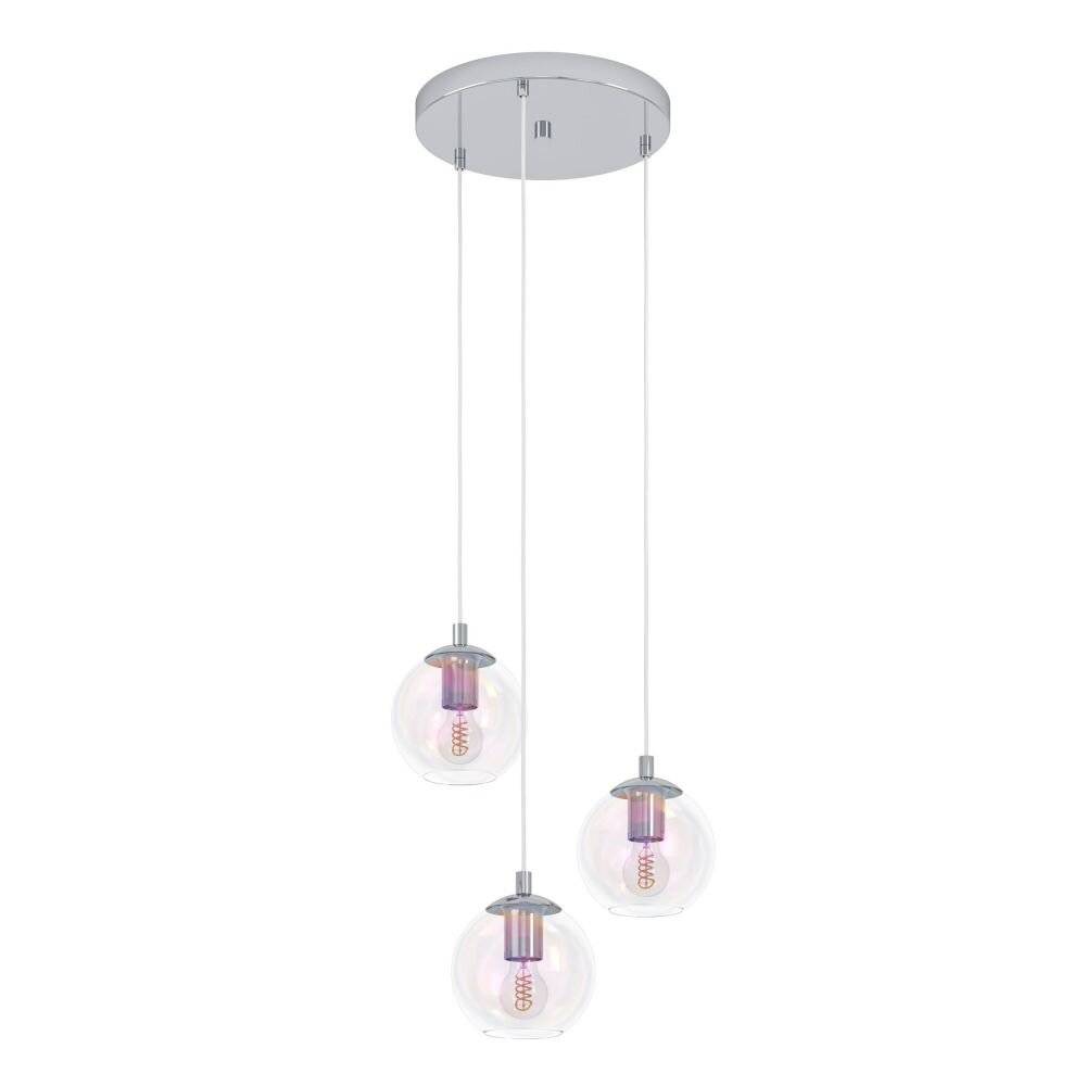 Eglo Pendelleuchte Ariscani 2 Stahl Chrom | Geeignet für 3x E27-0