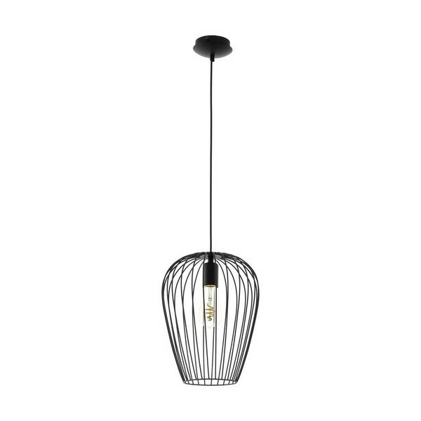 Eglo Pendelleuchte Newtown Stahl Schwarz | IP20 - Geeignet für 1x E27