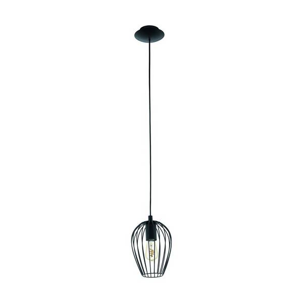 Eglo Pendelleuchte Newtown Stahl Schwarz | IP20 - Geeignet für 1x E27