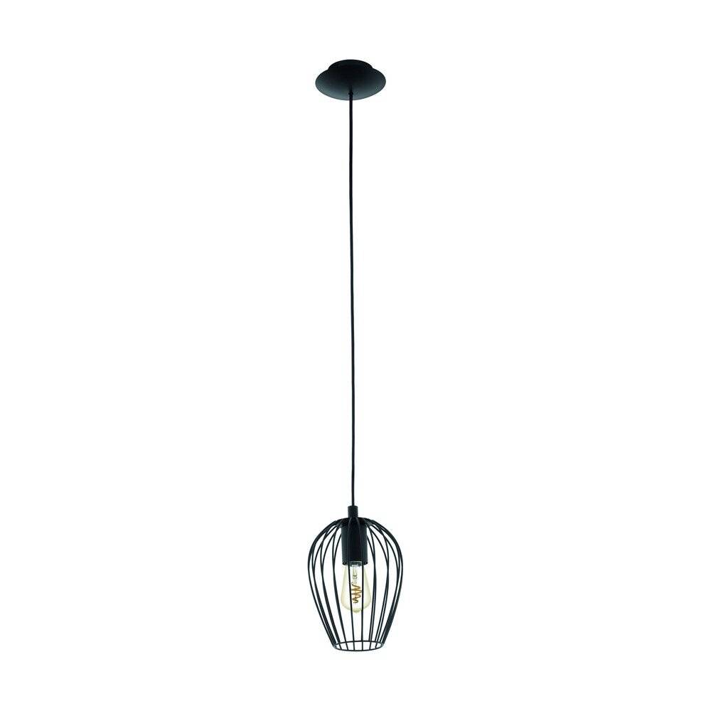 Eglo Pendelleuchte Newtown Stahl Schwarz | IP20 - Geeignet für 1x E27-0