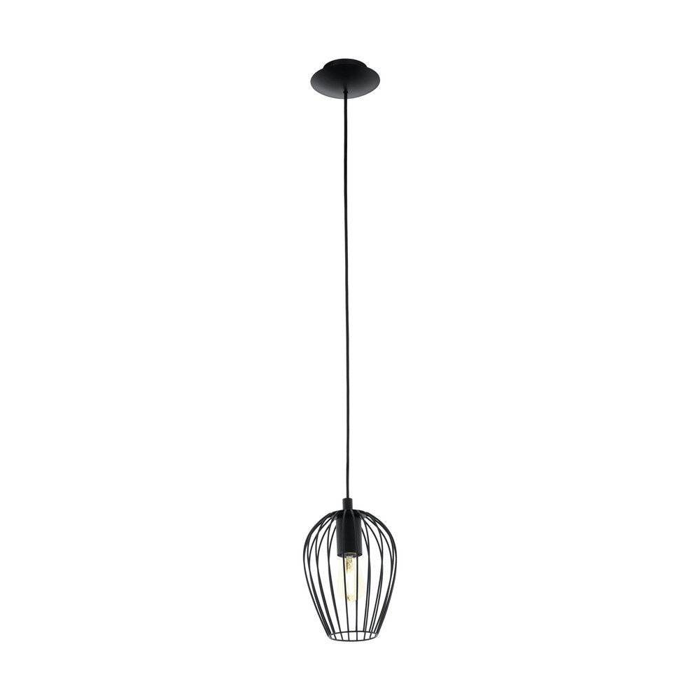 Symbolbild für Eglo Pendelleuchte Newtown Stahl Schwarz | IP20 - Geeignet für 1x E27