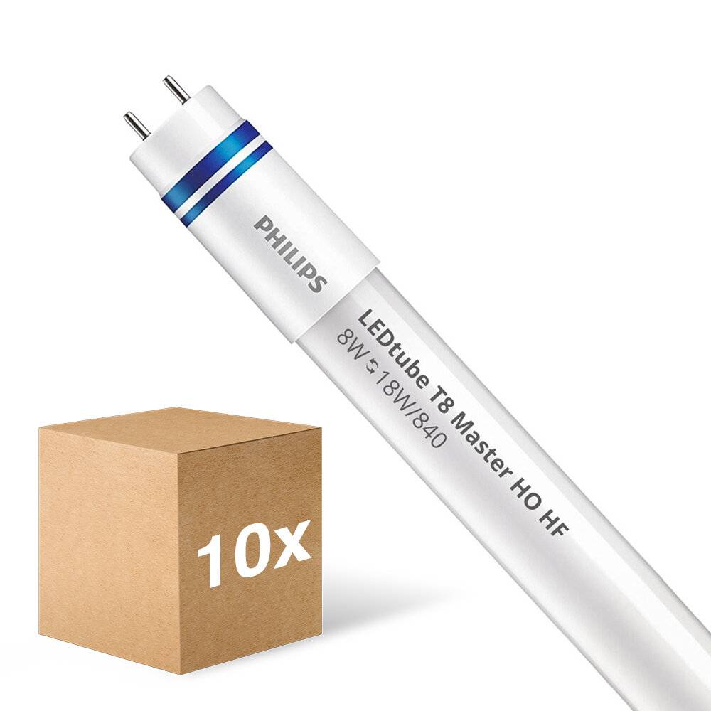 Mehrfachpackung 10x Philips LED Röhre T8 MASTER (HF) High Output 8W 1050lm - 840 Kaltweiß | 60cm-0