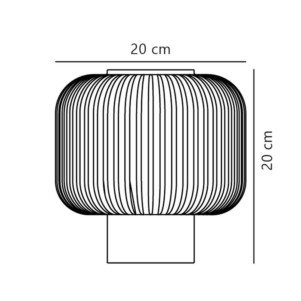 Symbolbild für Nordlux Milford Tischlampe Glas Schwarz | Geeignet für E27