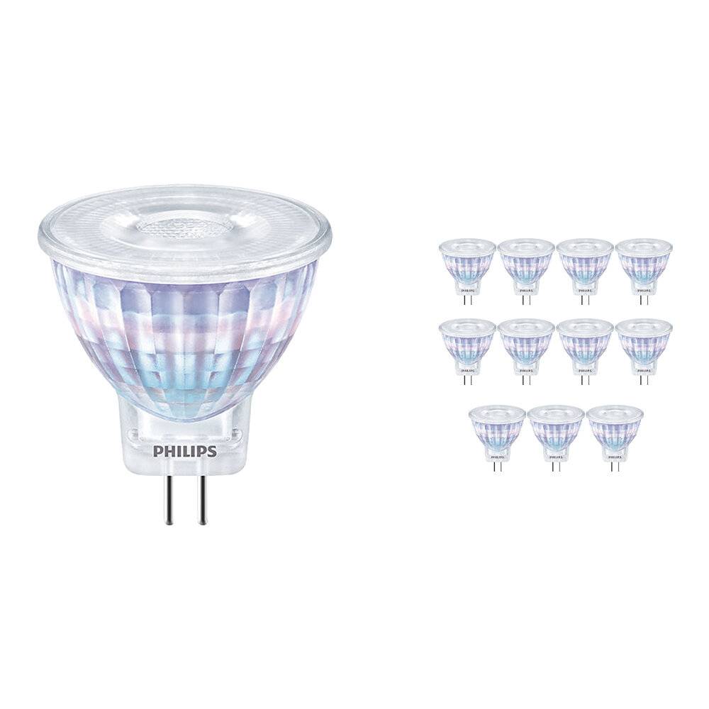 Mehrfachpackung 12x Philips Corepro LED Spot GU4 MR11 2.3W 184lm 36D - 827 Extra Warmweiß | Ersat-0
