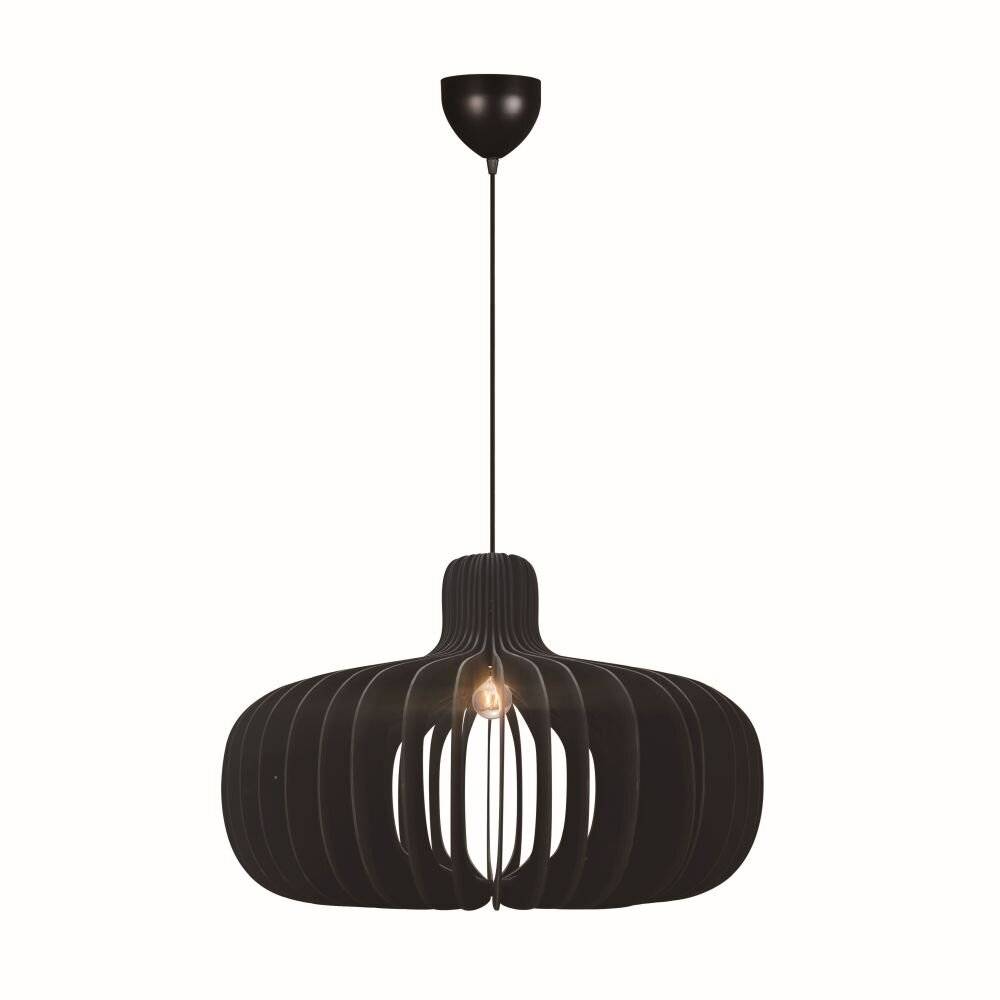 Nordlux Hazo 65 Pendelleuchte Holz Schwarz | Geeignet für 1x E27-0