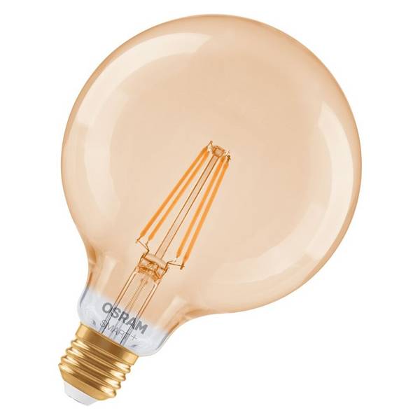 Osram Smart+ Matter E27 Globe Fadenlampe Gold 6W 680lm - 824 Extra Warmweiß | Dimmbar - Via Smart