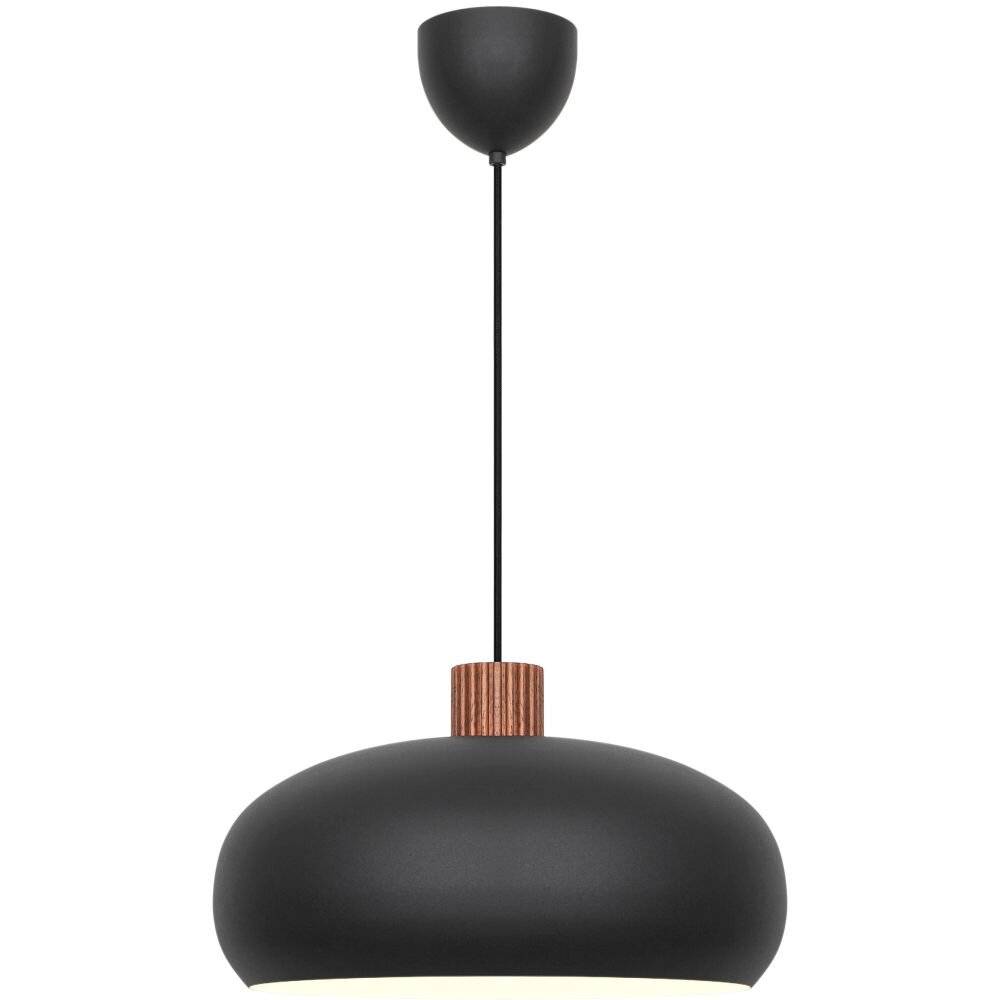 DFTP by Nordlux Aurelio Pendelleuchte Metall und Holz Schwarz | 420mm - Geeignet für E27-0