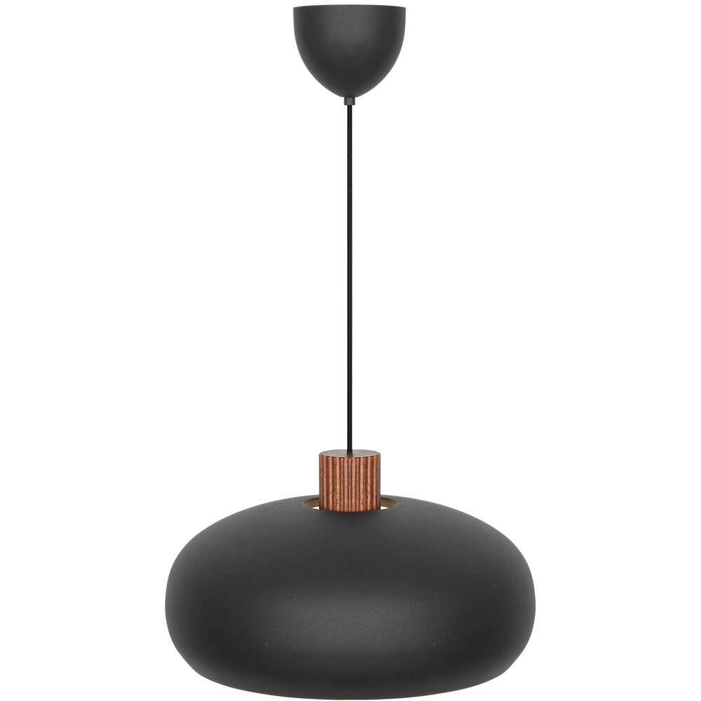 Preisbild für DFTP by Nordlux Aurelio Pendelleuchte Metall und Holz Schwarz | 420mm - Geeignet für E27