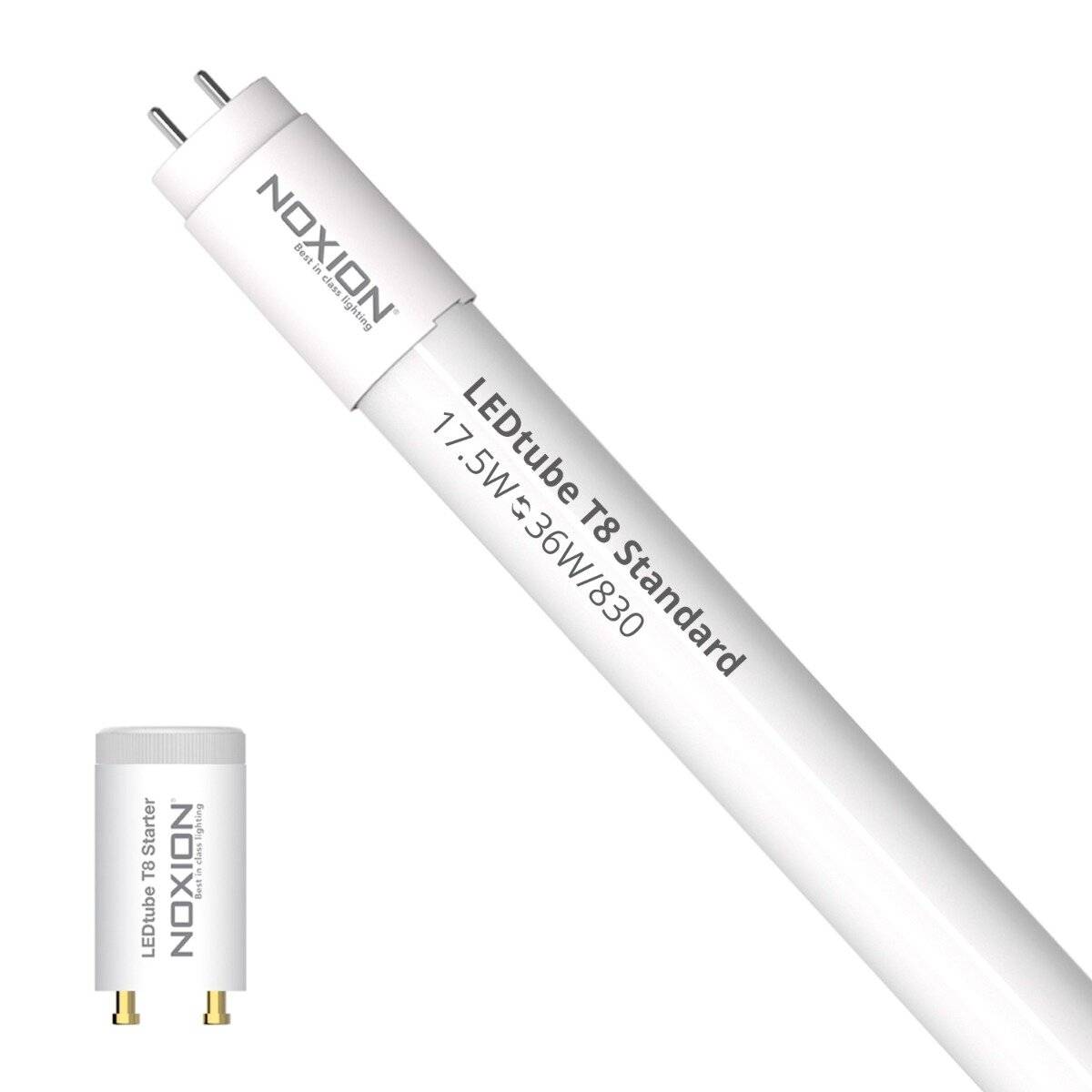 Noxion LED Röhre T8 Avant (EM/Mains) Standard Output 15W 1800lm - 830 Warmweiß | 120cm - Ersatz F-0