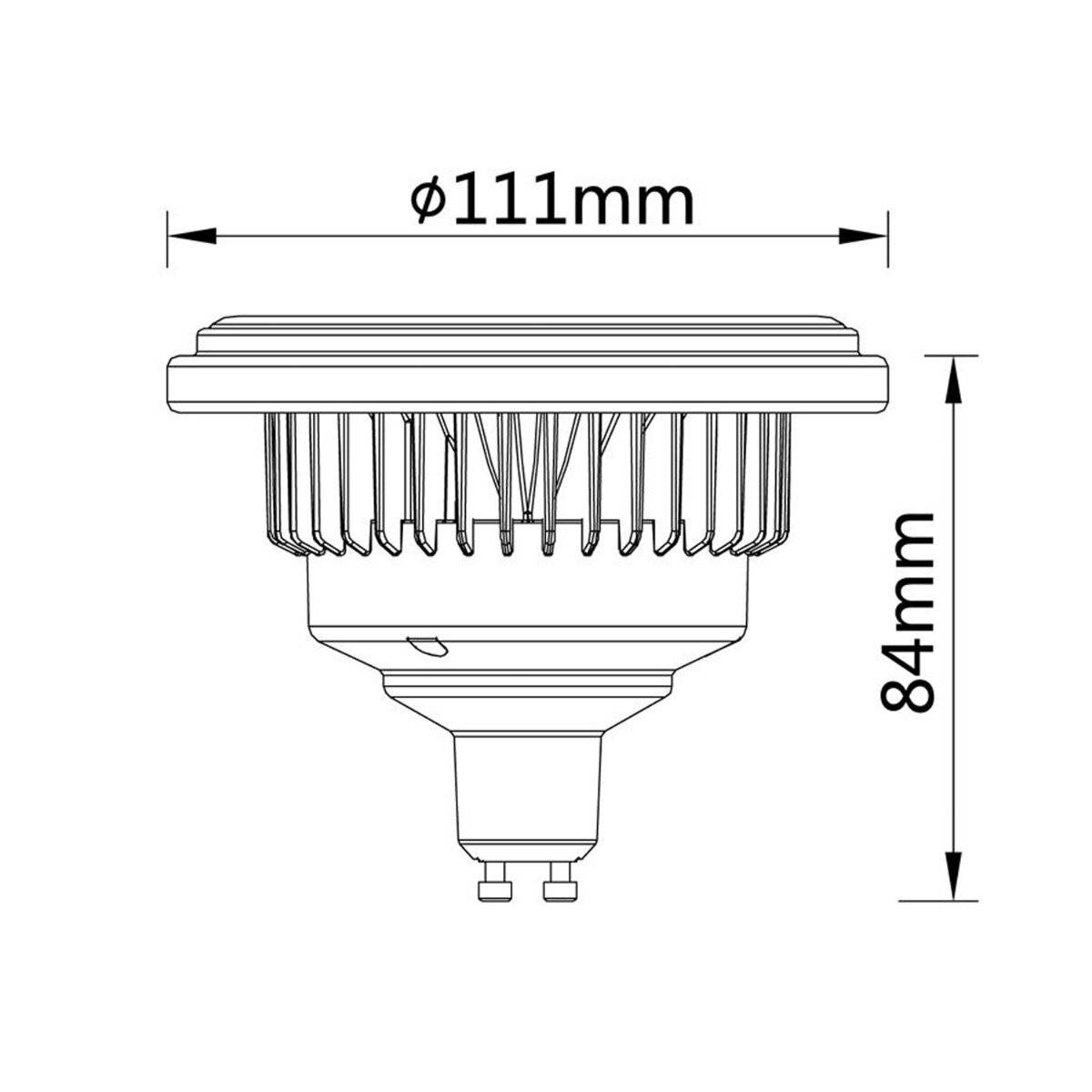 Symbolbild für Noxion Lucent Led-Spot GU10 AR111 15W 850lm 40D - 927 Extra Warmweiß | Höchste Farbwiedergabe - D