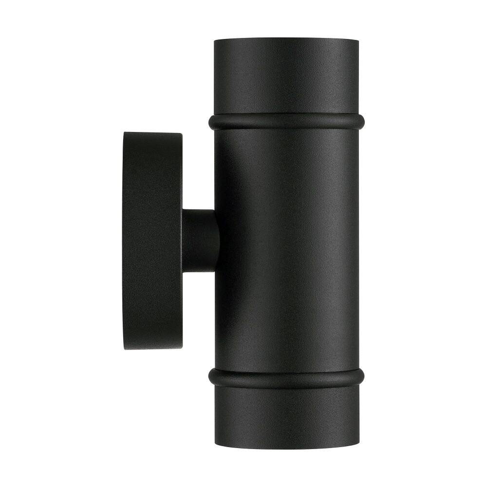 Symbolbild für Nordlux Artilus Wandleuchte Aluminium und Glas Schwarz | IP54 - Geeignet für 2x GU10