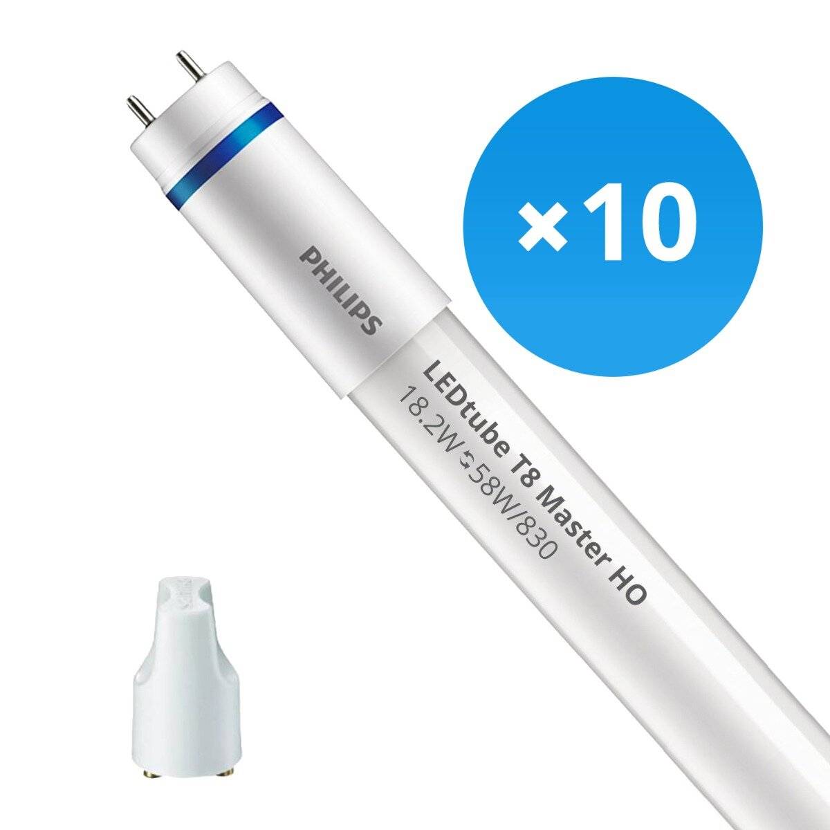 Mehrfachpackung 10x Philips LED Röhre T8 MASTER (EM/Mains) High Output 18.2W 2900lm - 830 Warmwei-0