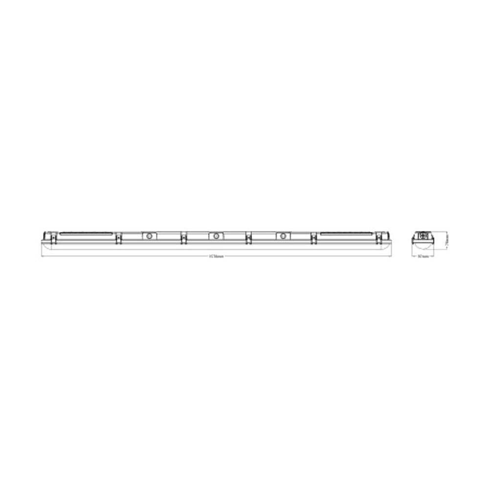 Preisbild für Ledvance LED Feuchtraumleuchte Feuchtigkeitsdicht Combo 50W 7500lm - 840-865 CCT | 150cm - Ersatz