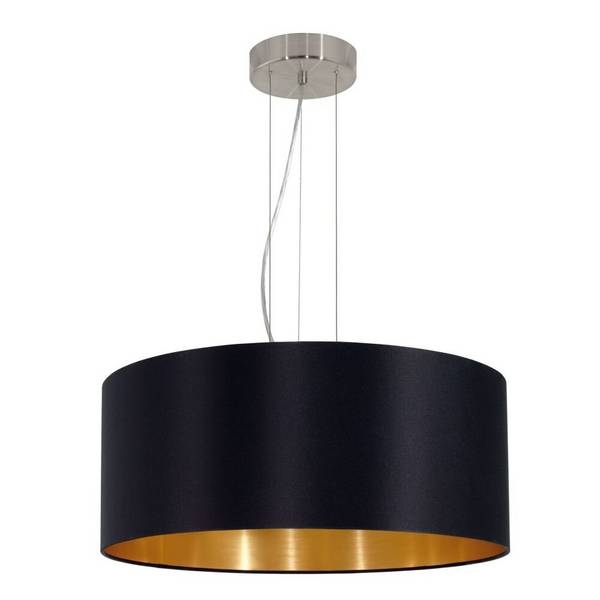 Eglo Pendelleuchte Maserlo Stahl Satin-Nickel | Geeignet für 3x E27