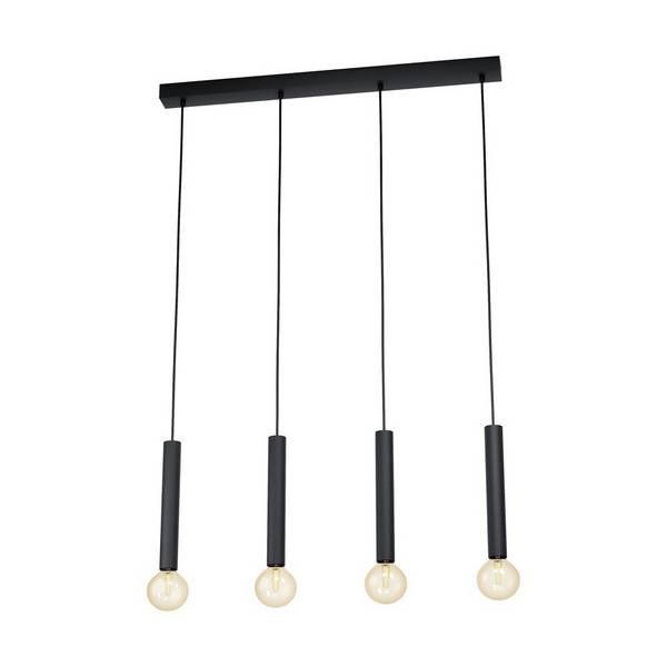 Eglo Pendelleuchte Corteva Stahl Schwarz | IP20 - Geeignet für 4x E27