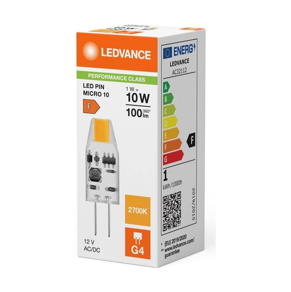 Preisbild für LEDVANCE LED PINMIC10 1W LED PINMIC10 1W/827 12V G4 P