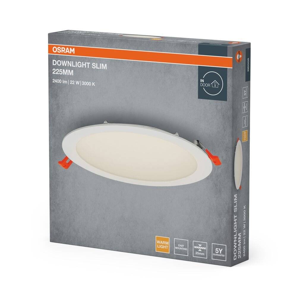 Symbolbild für Osram LED Downlight Recess Slim Weiß 22W 2000lm 110d - 830 Warmweiß | Ausschnitt 120mm - IP20