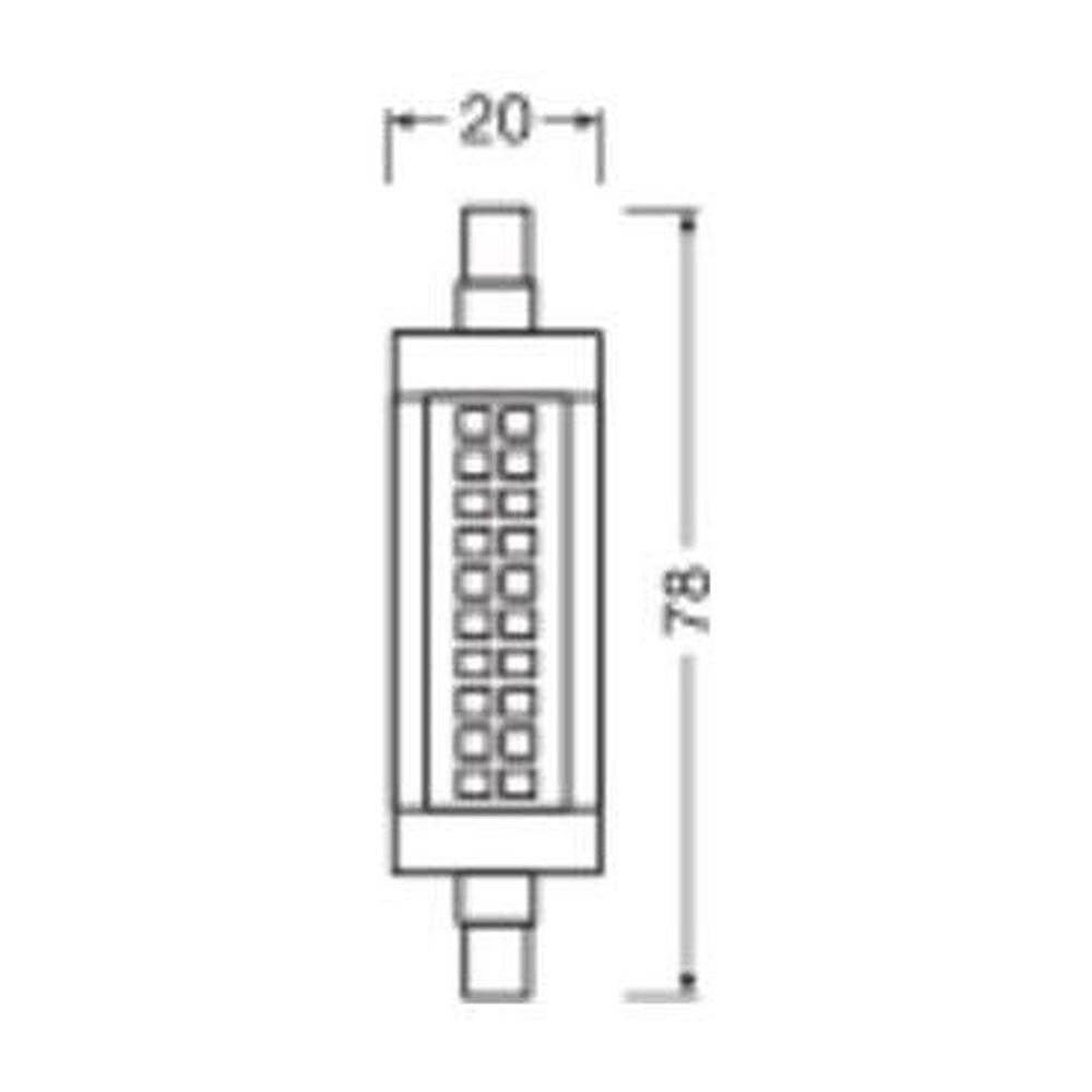Symbolbild für Mehrfachpackung 10x Ledvance LED Slim Line R7s 78mm 9.5W 1055lm - 827 Extra Warmweiß | Dimmbar
