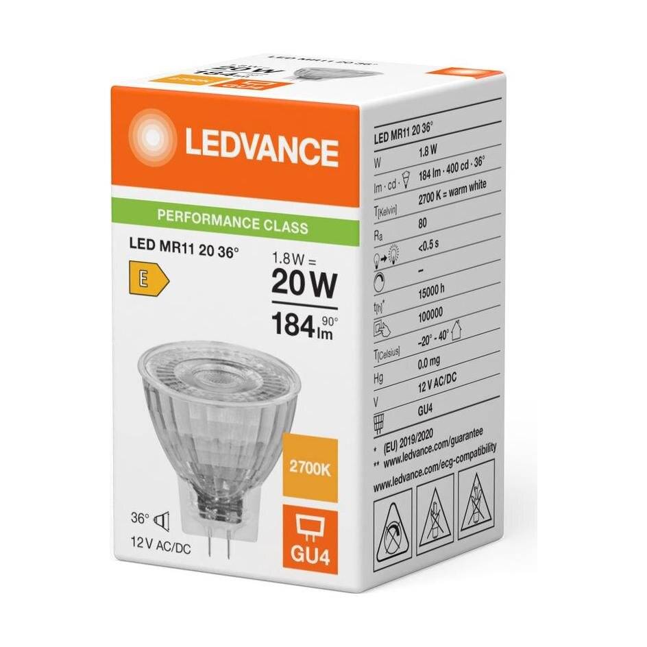 Symbolbild für LEDV LED Reflektor 1,8-20W/827 MR11 12V GU4 36° 15000h EEK E Leuchtmittel LED LED Niedervoltlampen