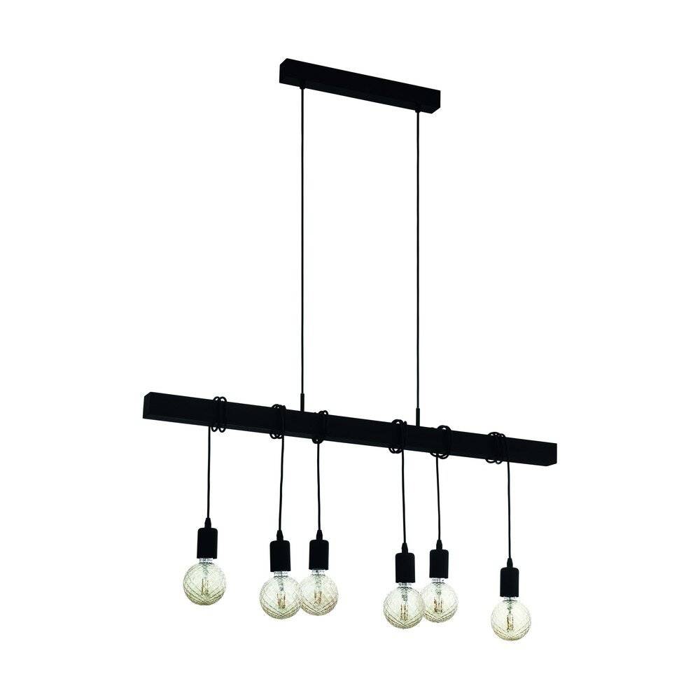 Eglo Pendelleuchte Townshend Stahl Schwarz | IP20 - Geeignet für 6x E27-0