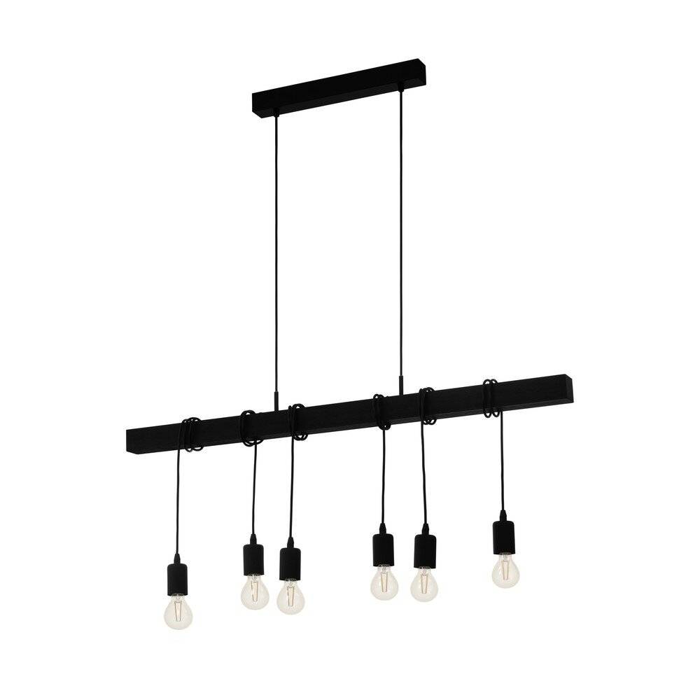 Preisbild für Eglo Pendelleuchte Townshend Stahl Schwarz | IP20 - Geeignet für 6x E27