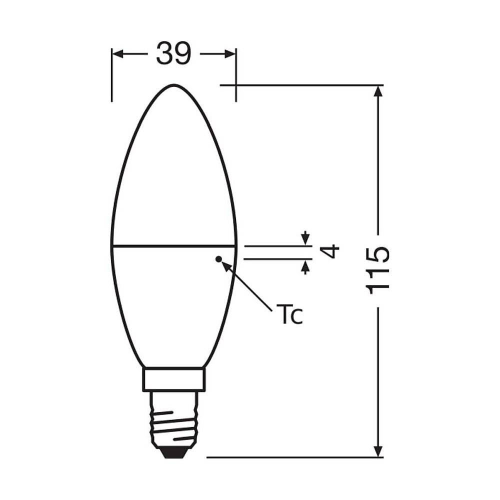 Preisbild für Osram Smart+ Kerze E14 Matt 4.9W 470lm - 827 Extra Warmweiß | Zigbee Dimmbar - Ersatz Für 40W