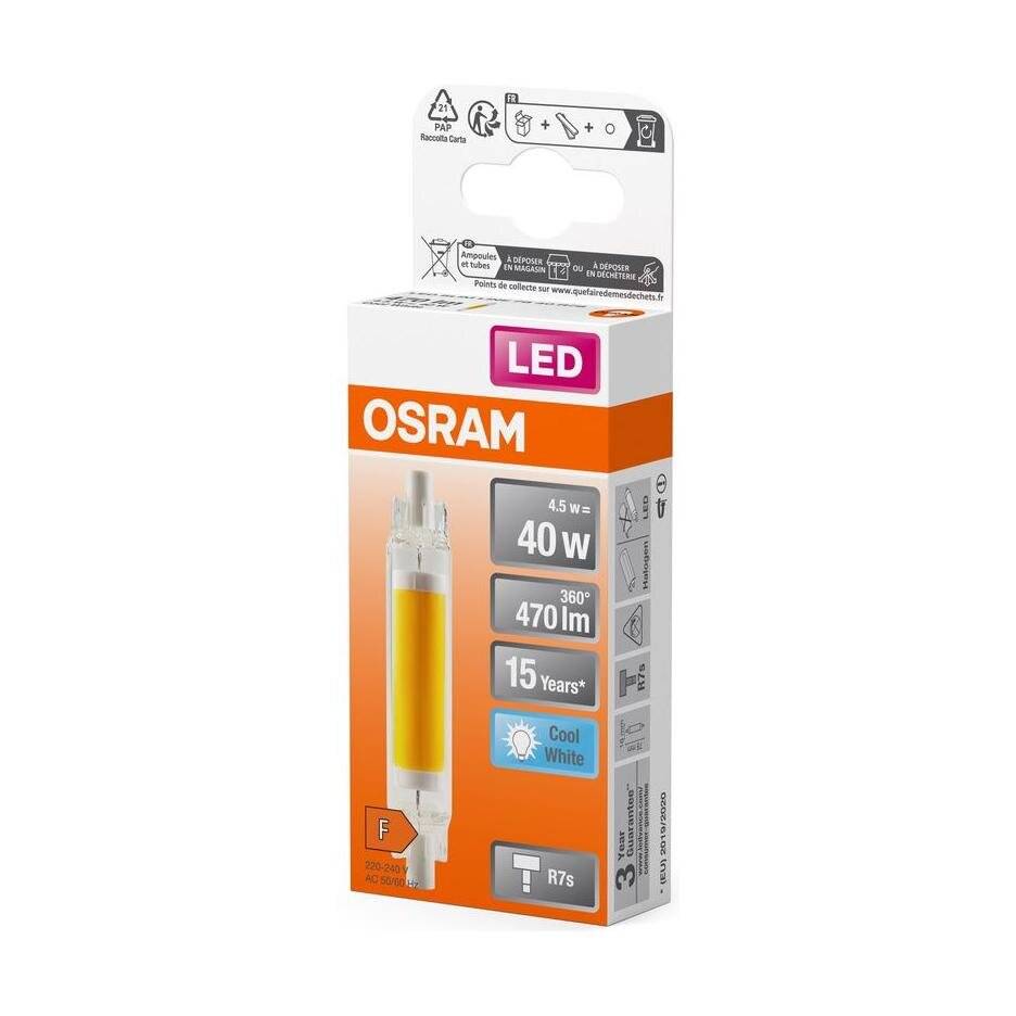 Preisbild für Osram LED Slim Line R7S LED R7S 78mm Klar 4.5W 470lm - 840 Kaltweiß | Ersatz Für 40W