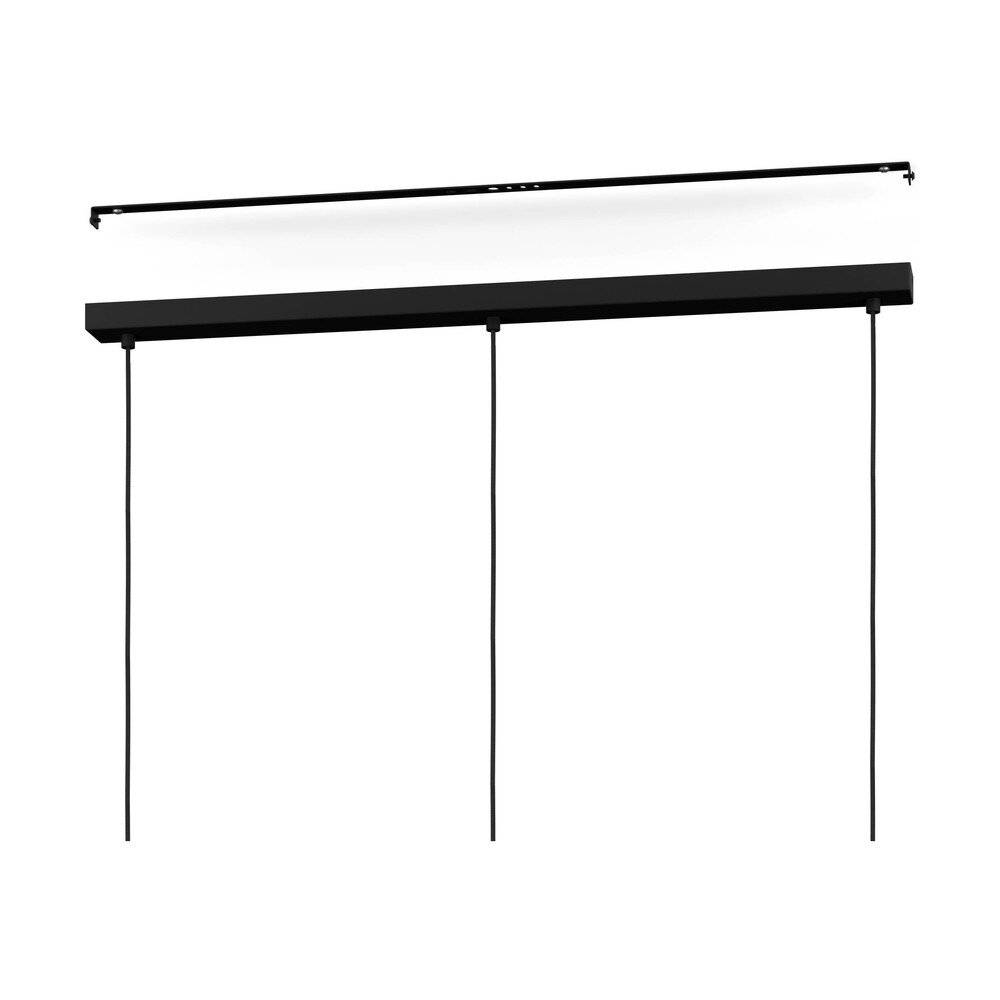 Preisbild für Eglo Pendelleuchte Callow Stahl Holz Schwarz Braun | IP20 - Geeignet für 3x E27