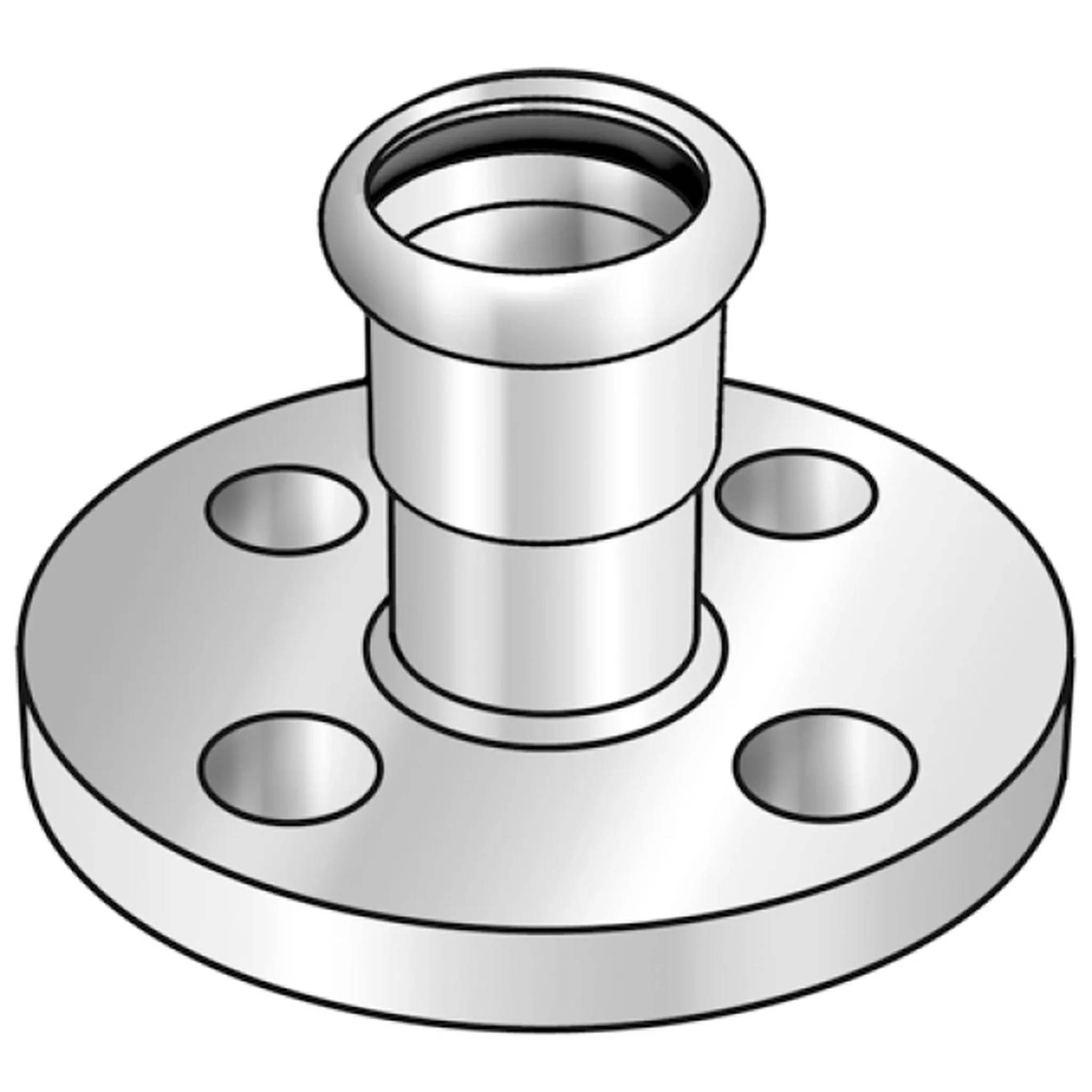 KE Kelit CP487, STEELFIX, C-Stahl, Press-Übergangsflansch, PN6, 89-DN80, 4-Loch, 1 Stk.-0