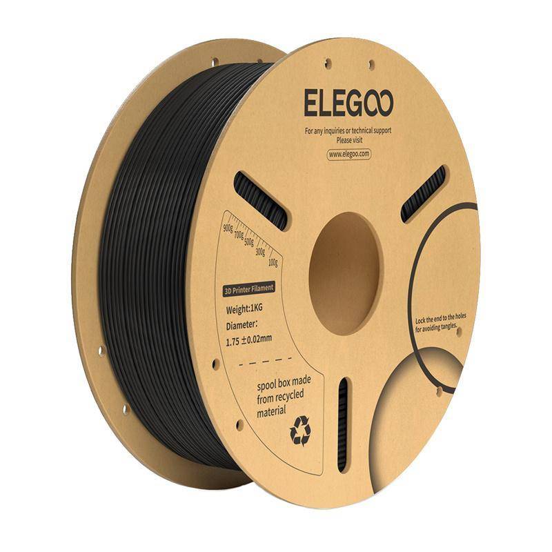 ELEGOO PLA+ Filament, 1,75mm, 1kg - Farbton: schwarz