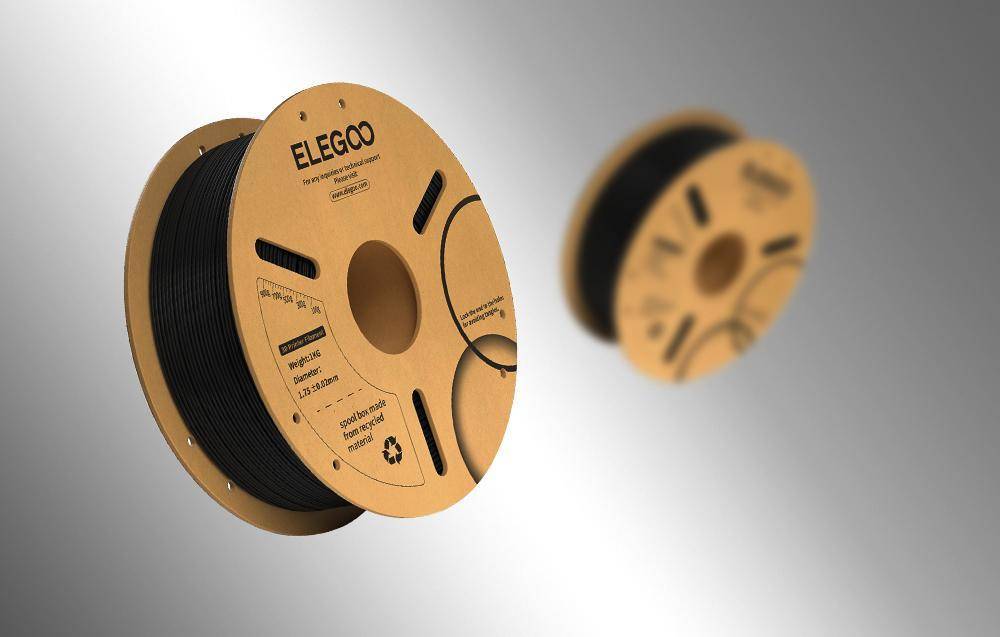 ELEGOO PLA+ Filament, 1,75mm, 1kg - Farbton: schwarz-1